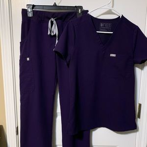 XS Figs Scrub Set — Purple